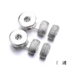 Arts And Crafts Sier Metal 18Mm Ginger Snap Button Base Connecteurs Pour Diy Snaps Bracelet En Cuir Fabrication De Bijoux Accessoire Drop Del Dhrix