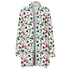 Kvinnors stickor Tees tjock varm tröja Cardigan Christmas Print Jacket Lous Fashion Casual Top Mönster 8