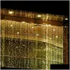 Led Strings 300Leds 9.8Ft X 3X lumières mariage noël chaîne fête d'anniversaire en plein air maison décorative fée rideau guirlandes goutte De Otcav