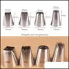 Baking Pastry Tools 4 Pcs/Set Of Frosting Pipe Nozzle Tips Cake Decoration Set Stainless Steel Drop Delivery Home Garden Kitchen D Dh5D2