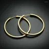 Hoop Earrings Big Stainless Steel Large In Gold Color Plated For Women Girls 20mm/35mm/50mm