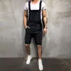 Men's Jeans Black/Blue Men Ripped 2023 Summer Hole Shorts Bib Pants Casual Overalls For Daily Homme S-3XL D301 Naom22