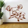 Adesivos de parede adesivos de ginástica de ginástica de ginástica pôsteres de criação de corpo de ginásio decalques mural crossfit muscle 1007