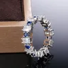 Anneaux de mariage brillant cubique zircone femmes promesse de fiançailles accessoires pour amoureux fin cadeau d'anniversaire dame bijoux à la mode anneau