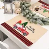 TAFELMATS Kerst Placemats beschermer schattige feestelijke decoratie voor feestbanket bruiloft