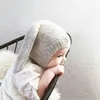 Hats Baby Boy Girl Ear Hat Cap 0-2y Urodzony niemowlę jesień zima ciepłe dzianinowe czapka Akcesoria dla dzieci