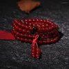 Strand pärlstav strängar buddhist meditation bön mala mode 6mm röd karnellarmband för flickor rodn22