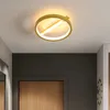 Plafondlampen moderne led -ronde voor ganggang Black Gold Luster woonkamer eetkamer keuken 110V 220V armatuurlampen