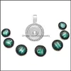 クラスプフックTwee Constellation 18mm Glass Ginger Snaps Fit Metal Snap Button Charm Bracelets for Fashion DIY ZODIAC INTERCHANGEA OT0YU