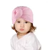 القبعات اللطيفة معقدة طفل عمامة قبعة صلبة ألوان رضيع أطفال من مواليد فتى ناعم مرنة بونيت أغطية الرأس 0-2y