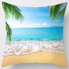 Pillow Case 40x40cm Polyester Beach Landscape Print Pillowcase Home Decor Car Sofa Cushion Cover