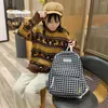 School Bags Simple Plaid Backpack Student College Schoolbag Fashion Fresh Laptop Bookbag For Teenagers Girls Boys Brand Designer Knapsack