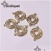 Charms Zinc Alloy Golden Helix Spiral Connector Pendants 18Mm 10Pcs/Lot For Diy Bracelet Jewelry Making Finding Accessories Drop Del Dh0Ki