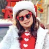 Zonnebril Kids Zonnebril Luxe hartvormige bril Mode Bescherming Women Sunglass Girl Gift Hart Ssunglasses Kindertinten