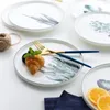 Plates Chuandaowu Ceramic Tableware Plate Set Combination Household Dish Western Meal Steak Breakfast Dessert Fruit