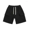 Pantaloncini da uomo 2023 Summer Cargo Men 410g Pantaloncini sportivi in tessuto pesante Pantaloni Hip Hop con coulisse SL220297