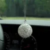 Interieurdecoraties mode auto achteruitkijk spiegel hanger charme bling kristallen bal ornament hangen mooi