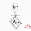 Charms 925 Ayar Sier Kırmızı Emaye Nostaljik Kaset Dangle Charm Fit Pandora Bilezik Diy Takı Aksesuarları Damla Teslimat Findi Dhcky