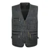 Herenvesten 2023 Spring herfstvest mannen 7xl 6xl 5xl plus size tailjassen multi-pocket pography cameraman