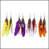 Chandelier de lustres créatifs boucles d'oreilles de forme de mode Per perle Fake Feather Decat Drop Bringle Bijoux Accessoires Otz89 Otz89