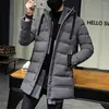 Men's Down Winter Jacket Men Long Parka Hooded Thick Warm Coat Autumn Outwear Fashion Puffer Solid Color Plus Size 4xl