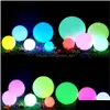 Lampes de pelouse 7 couleurs RVB Led boule magique flottante illuminée lumière de piscine Ip68 Table de bar de meubles d'extérieur avec télécommande Drop Del Otjog