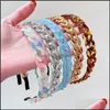 Pannband Fashion Hair Head Hoop Bands hartskedjan Transparent h￥rband f￶r kvinnor Colorf Bezel Girls Accessories Drop Delivery Jewel Ottw6