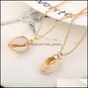 Anhänger Halsketten Bohemian Sea Shell Conch Halskette für Frauen Strand Muschel Charme Gold Sier Ketten Weibliche Boho Mode Schmuck Drop Oty72