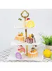 Assiettes à gâteaux détachables, support à gâteaux, fête d'anniversaire, mariage, pâtisserie, Cupcake, assiette à fruits à 3 niveaux, M68E
