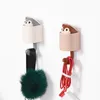 Ensemble d'accessoires de bain crochet d'écureuil autocollants en Viscose porteurs forts créatifs mignons clés suspendues vêtements de poinçonnage gratuits décoration murale