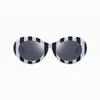 Óculos de sol Moda Vintage Oval Homens Homens Designer Zebra Pattern Sun Glasses Travel Driving Tonse