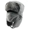 Bérets Protection du visage Froid Pilote Trappeur Trooper Chapeau Soviétique Militaire Hiver Garder Au Chaud Bomber Chapeaux Ushanka