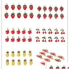 Charms 10Pcs / Set Émail Fruit Cerise Pastèque Stberry Alliage Pendentif Diy Artisanat Résultats Fabrication de Bijoux Accessoires Drop Delivery Com Dhnqb