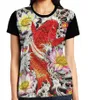 メンズTシャツBenigoi Koiと花グラフィックTシャツMen Tops Tee Women Shirt Funny Print o-Neck短袖Tシャツ