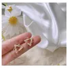 スタッドファッションジュエリーS925 sier post hexagram earrings for women faux pearl star drop Delivery dhgrs