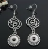 Charme 12mm Noosa Snap Button Dangle Chandelier Brincho 9 S￩rie de Flores de Sele￧￣o de Estilo