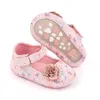 Atletik ayakkabılar tatlı bebekler beşik spor ayakkabılar ilk yürüyüşçü bebek mokasenleri 3d çiçek ile doğan pu deri kız