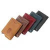 Korthållare RFID Aluminium Case Men Automatic -Up Leather Plånbok Luxury Design Cardholder High Quality 2023 Carteira Masculina222k