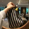 Torby wieczorowe w paski Tassel Canvas Wheelope Bag Ladies Clutch Fash