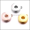 Sier Rose Gold Snap Button Charms for DIY Jewelry - 18mm Alloy Base Pendants for Bracelets, Earrings, and Necklaces