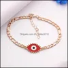 Bedelarmbanden S2305 mode sieraden Turks Symbool Evil Eye Bracelet Figaro Chain C3 Drop Delivery DHX36