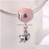 Charms 100 925 Sterling Charm Bijoux Éléphant Pendentif Émail Perles Fit Pandora Bracelet Sier Accessoires Faire Pour Les Femmes Drop Deli Dhxdt