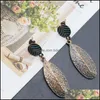 Pendientes colgantes de gota de agua con borlas étnicas bohemias Vintage para mujer, accesorios de joyería de moda, entrega de regalos Otu2E