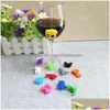 Other Event Party Supplies 3X2.2X1 Cm Sile Animal Cup Wine Glass Charms Year Christmas Gift Label Glasses Marker Recognizer Drop D Dh4Pi