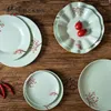 Plates Yangge Plum Plate Flower-Shaped Rocker Western Style Pastry Cold Dish Side Melamine Tableware Snow