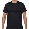 Мужские рубашки Tops Men Men Falling Notehead Design Black Geek Custom Male Tshirt XXXL