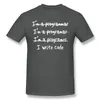 Herren-T-Shirts „I Am A Programmer Write Code“, lustiges Humor-Shirt, übergroße Baumwolle, kurzärmelig, individuell für Männer