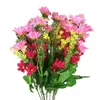 Flores decorativas grinaldas falsas exclusivas toque real e ecologicamente correto Bouquet 7 Flor artificial de seda de seda para casamentos decorativos