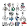 Charms 100 925 Sterling Sier Rainbow Charm Balon Wiselant Fit Oryginalna bransoletka Bransoleta Kobiety