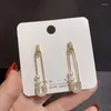Brincos de garanhão para feminino Pearl Crystal Simplicity Geometria Eardrop Eardrop Hipoalergênico Acessórios de jóias por atacado